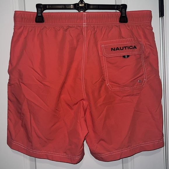 Nautica Coral Swim Trunks Shorts Coral size Large like new - Picture 2 of 7